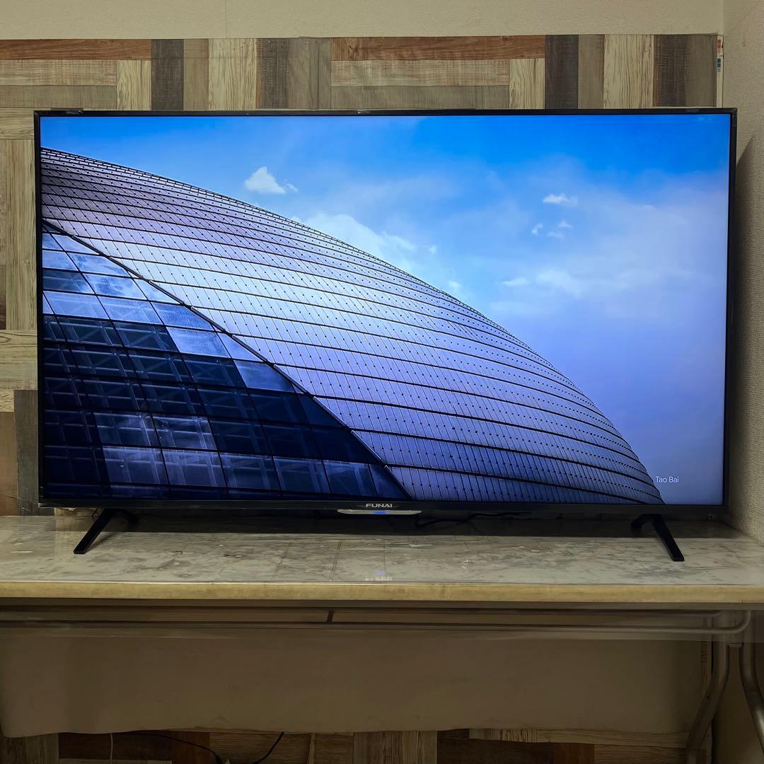 レンさん専用全国送料込展示見本品フナイ65型4KTV録画機能内蔵Wチューナ搭載