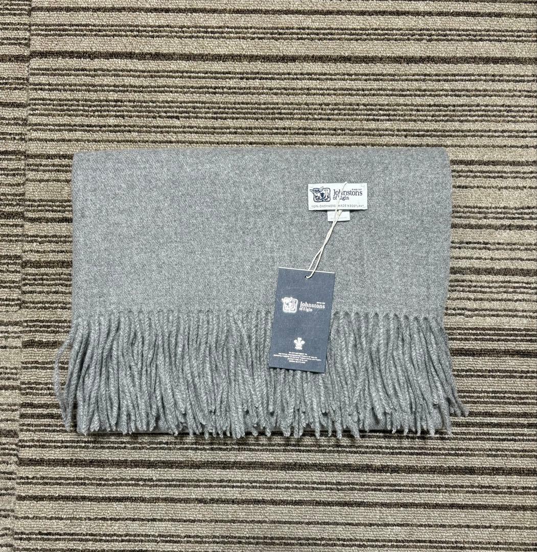 k*i様 JOHNSTONS ジョンストンズ マフラー大判プレーンスカーフ　グレ