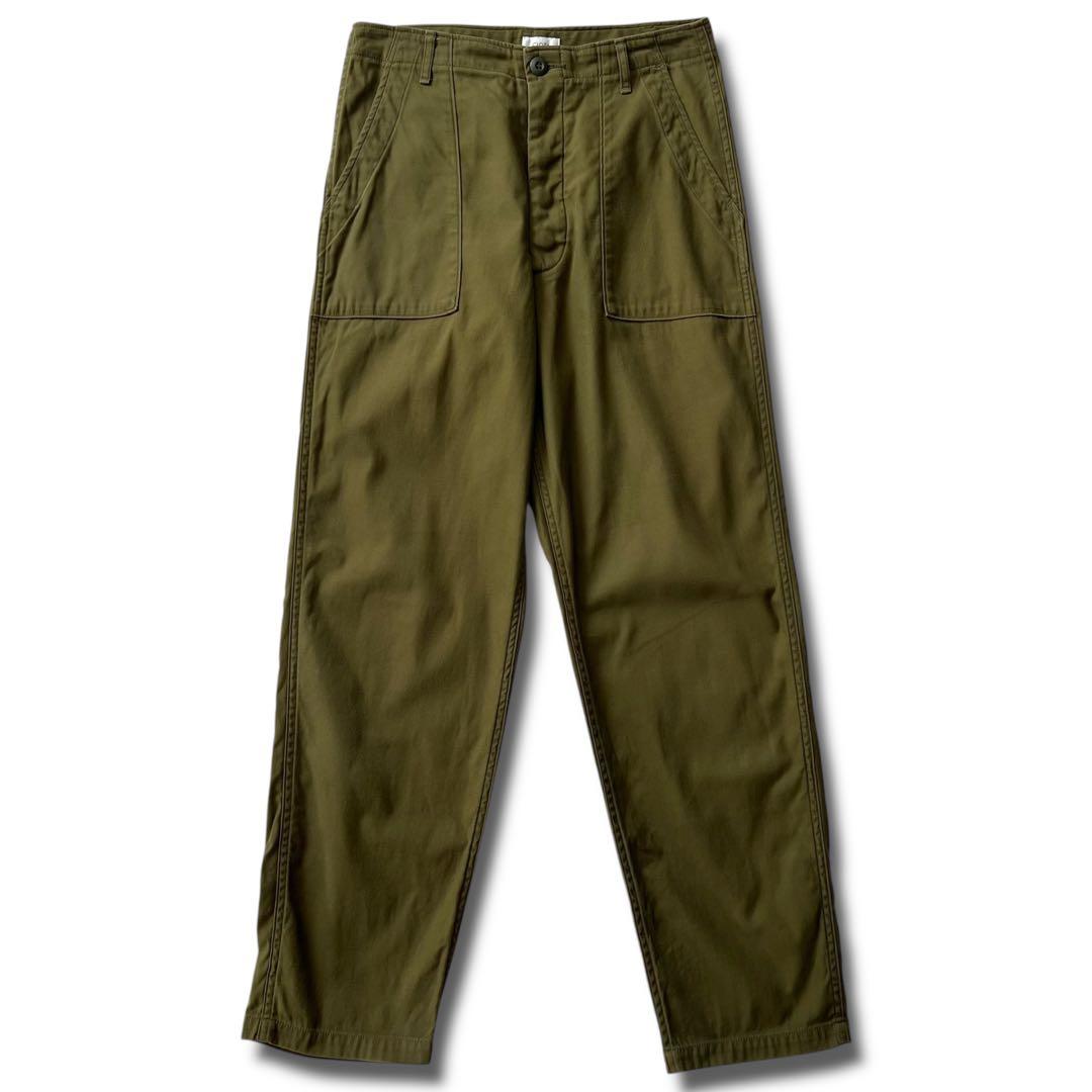 CIOTA スビンコットン バックサテン ベイカー パンツ 3 カーキ