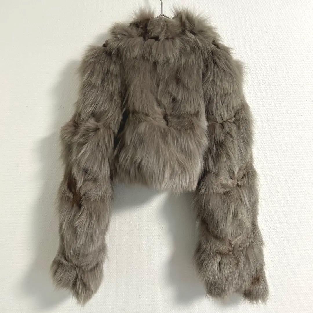 DURAS ambient ブルーフォックスリアルファー　クロップドジャケット