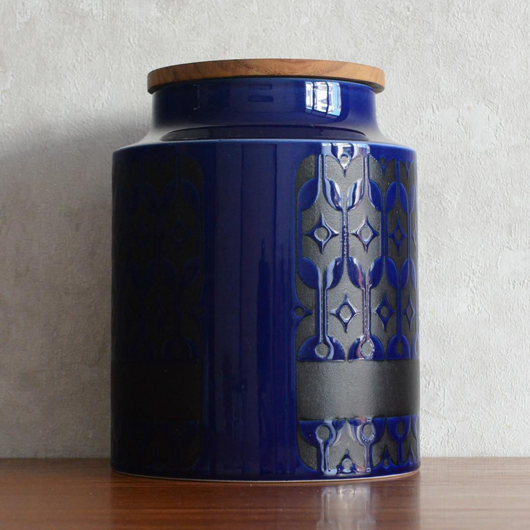 ホーンジー flower キャニスター HEIRLOOM ミッドナイトブルー　L