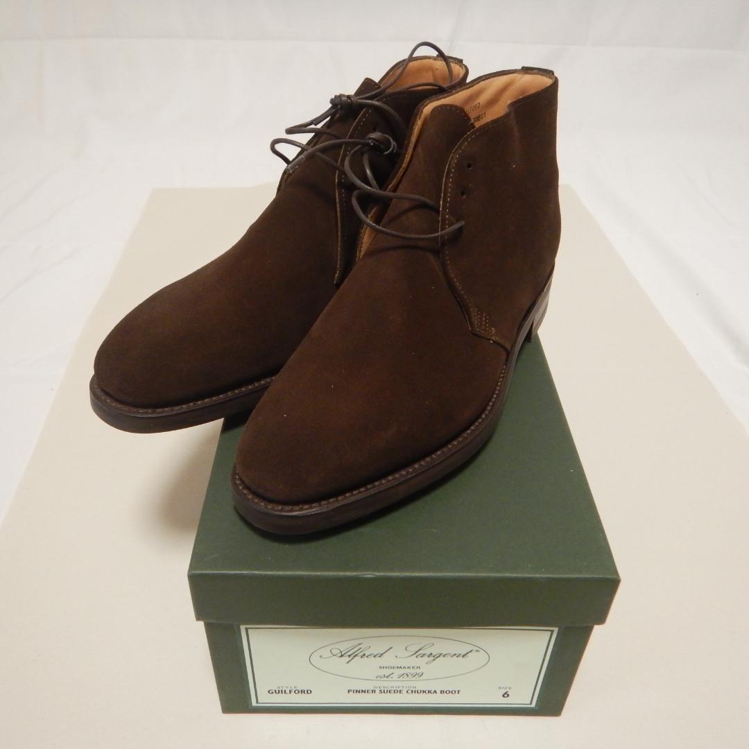新品未使用 Alfred Sargent スエード チャッカブーツ UK6 DB