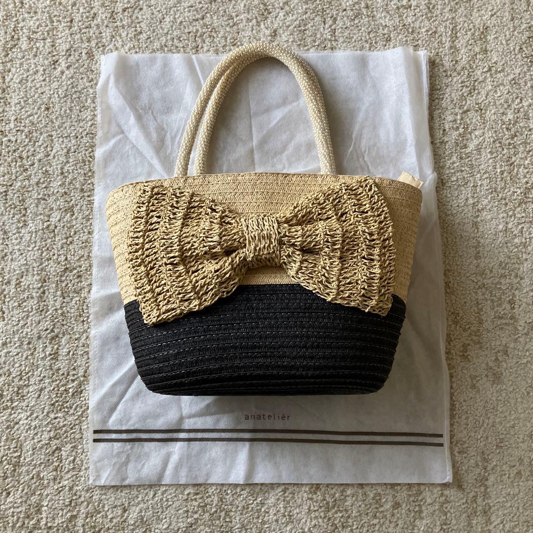 【レア❤︎美品】anatelier リボン付きカゴバッグ