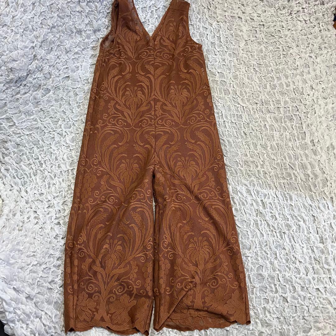 Ameri CHLOE V NECK ROMPERS セットLEPSIM 茶色