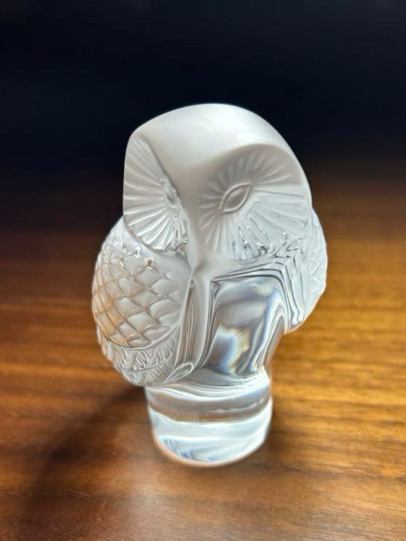ラリック フクロウ ペーパーウェイト シュエット クリスタル LALIQUE