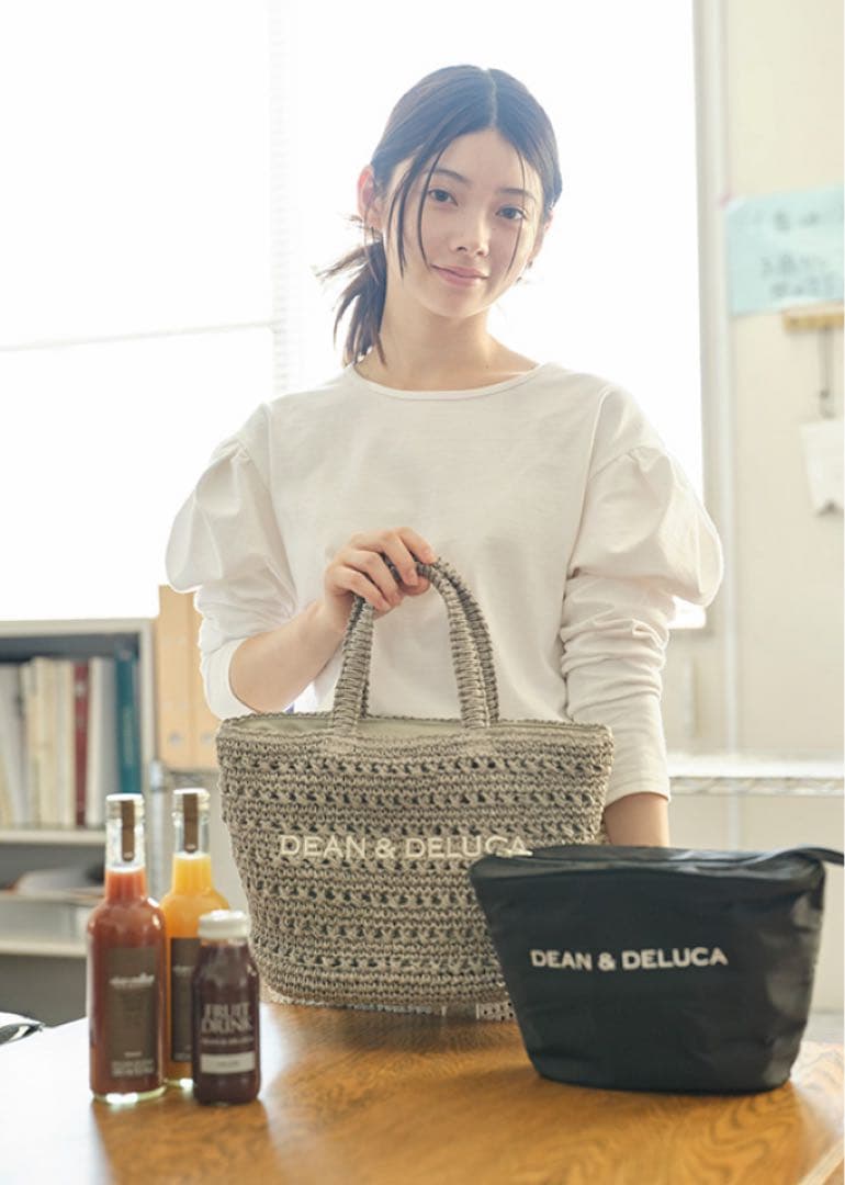 DEAN&DELUCA×BEAMS COUTURE クロッシェバスケットバッグ