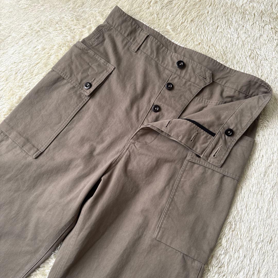 MHL. PLAIN COTTON DRILL TROUSERS カーゴパンツ