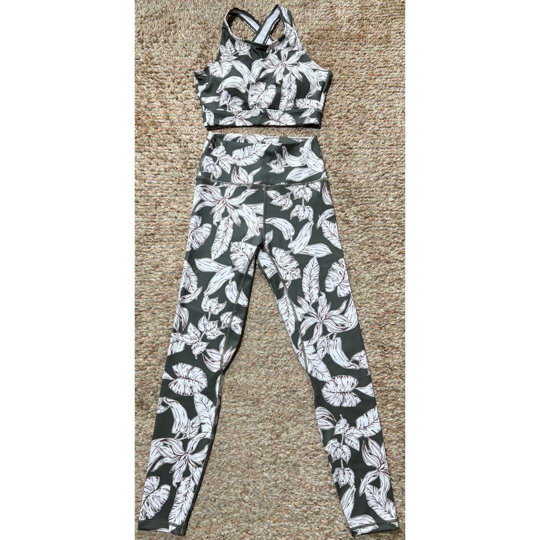 Ungrid 葉柄デザイン ヨガウェアセット
