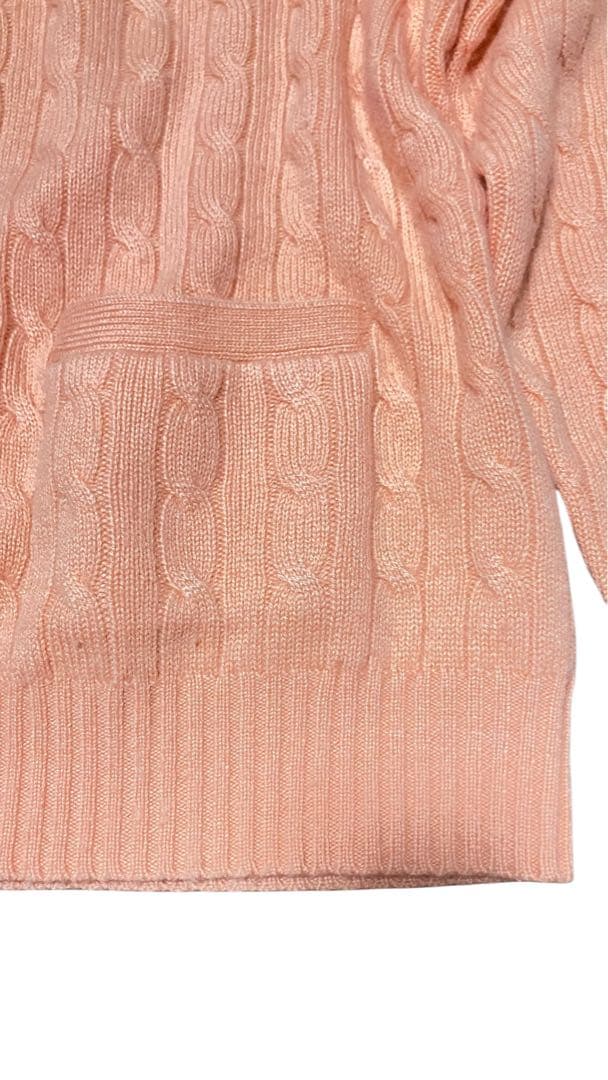 XL Ralph Lauren カシミヤ100%ケーブル編み ニットカーディガン
