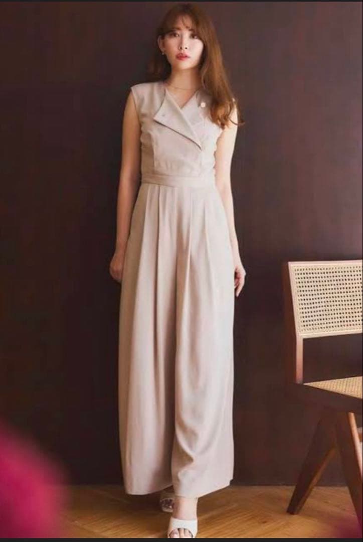 サロペット・オーバーオール・オールインワン Two-Way Collar Jumpsuit Herlipto honey