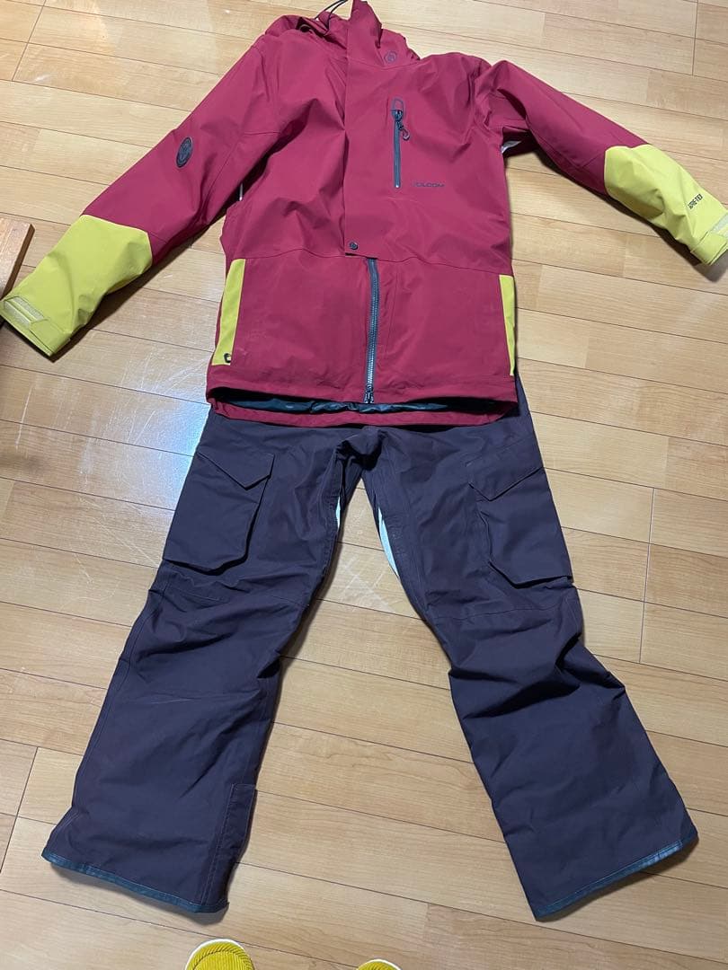 スキーウェア 赤/黄