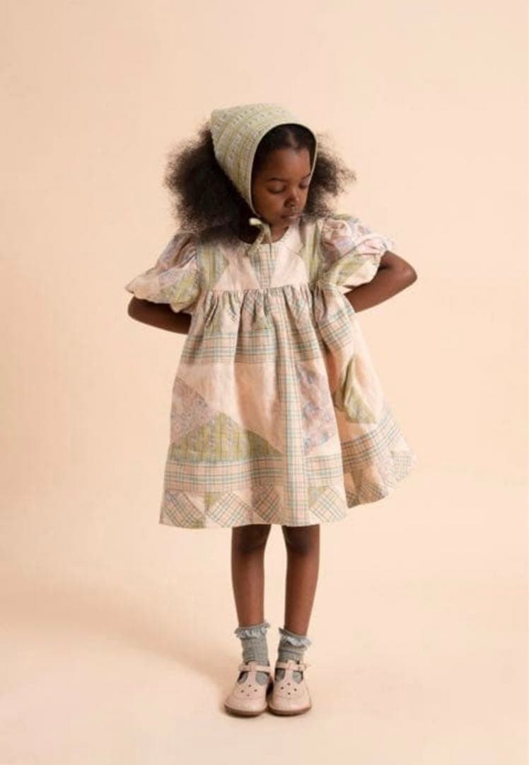 f*a様 【美品】apolina パッチワーク ワンピース 2y-3y EXCL