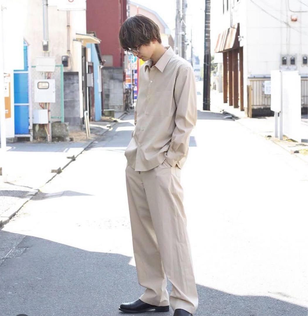 タグ付き Size4 WASHED FINX TWILL EASY WIDE