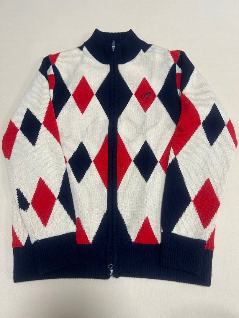 MASTER BUNNY EDITION ダイヤモンドパターン　ニット　ブルゾン