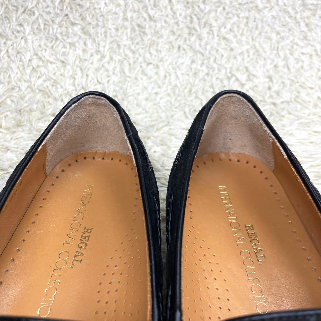 『美品』REGAL リーガル タッセルローファー スリッポン ブラック レザー