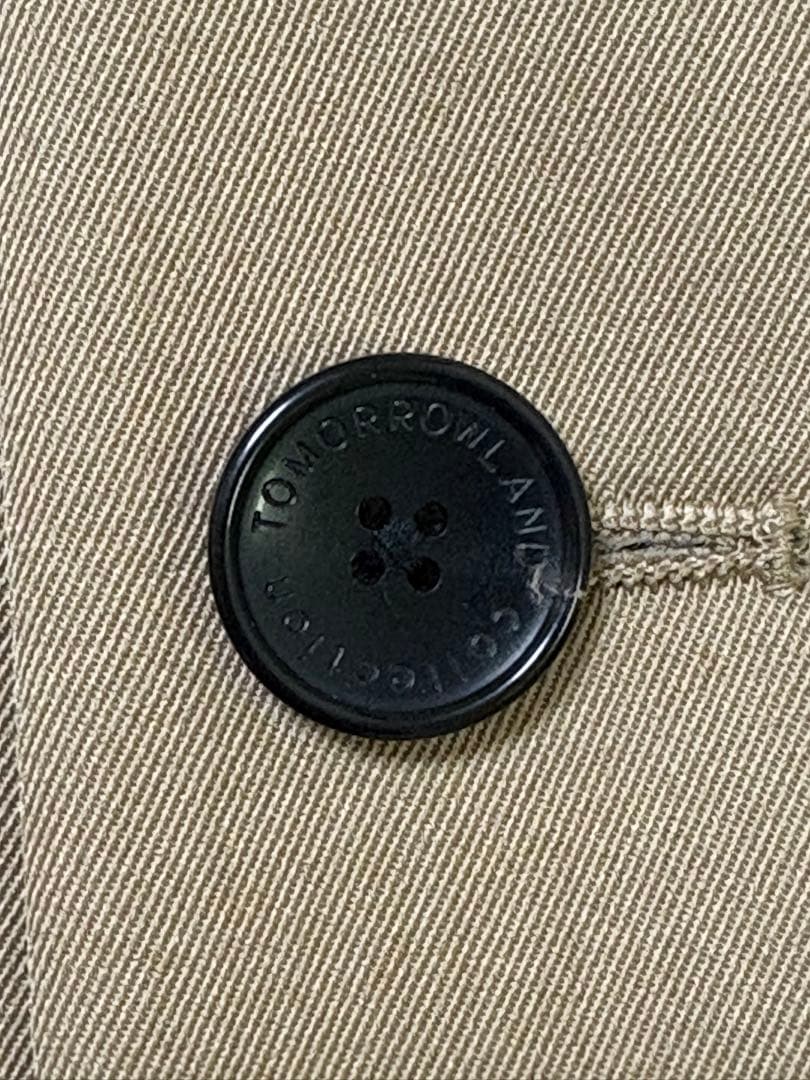 トゥモローランド　カバートクロス　スタンドカラーコート　ベージュ34