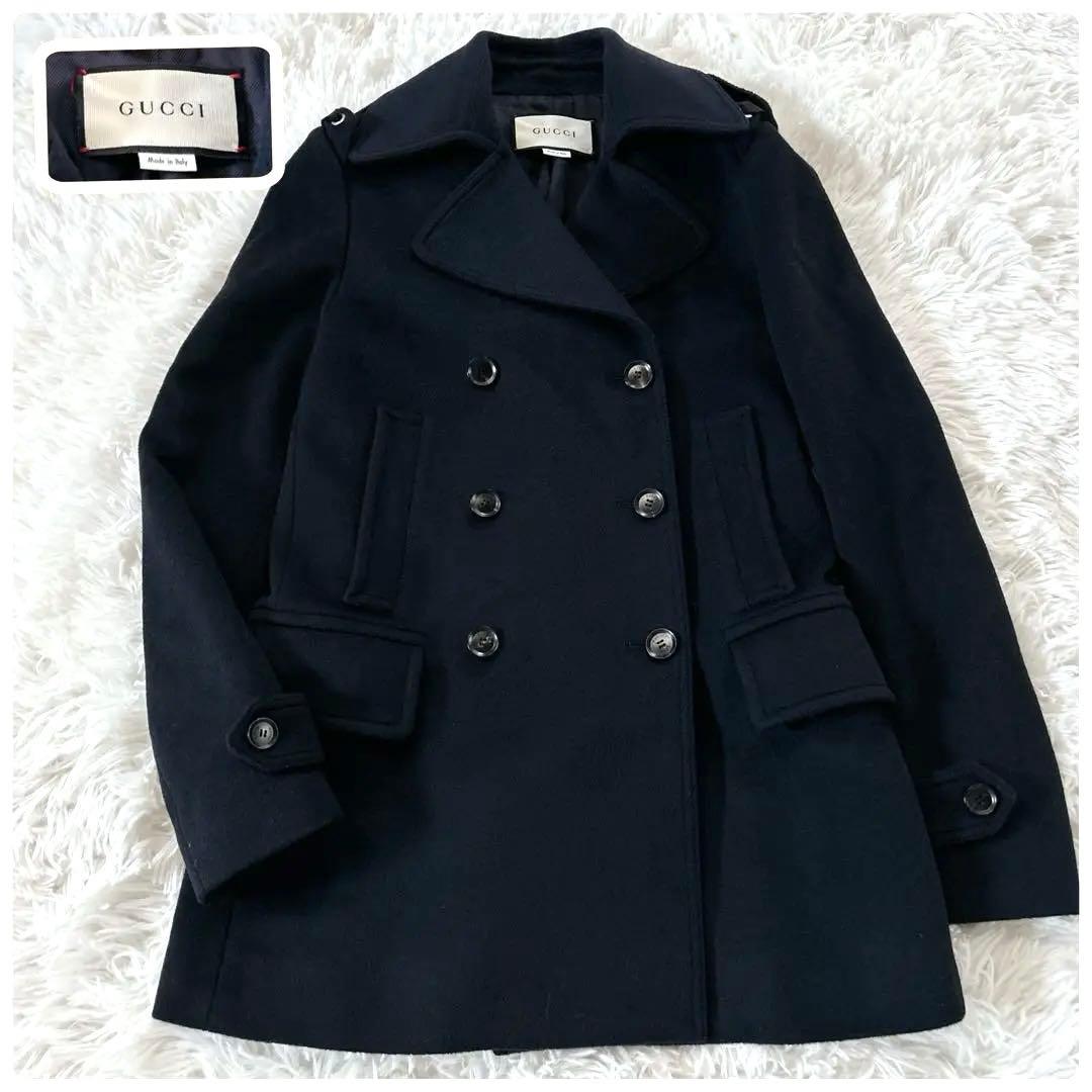 【極美品】グッチ ダブルブレストコート ウール Pコート 現行タグ
