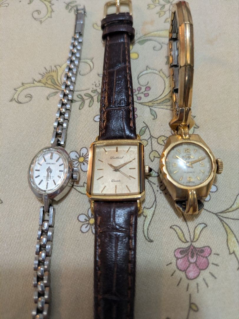 クラシック アナログ手巻き&クオーツ時計 3点セット