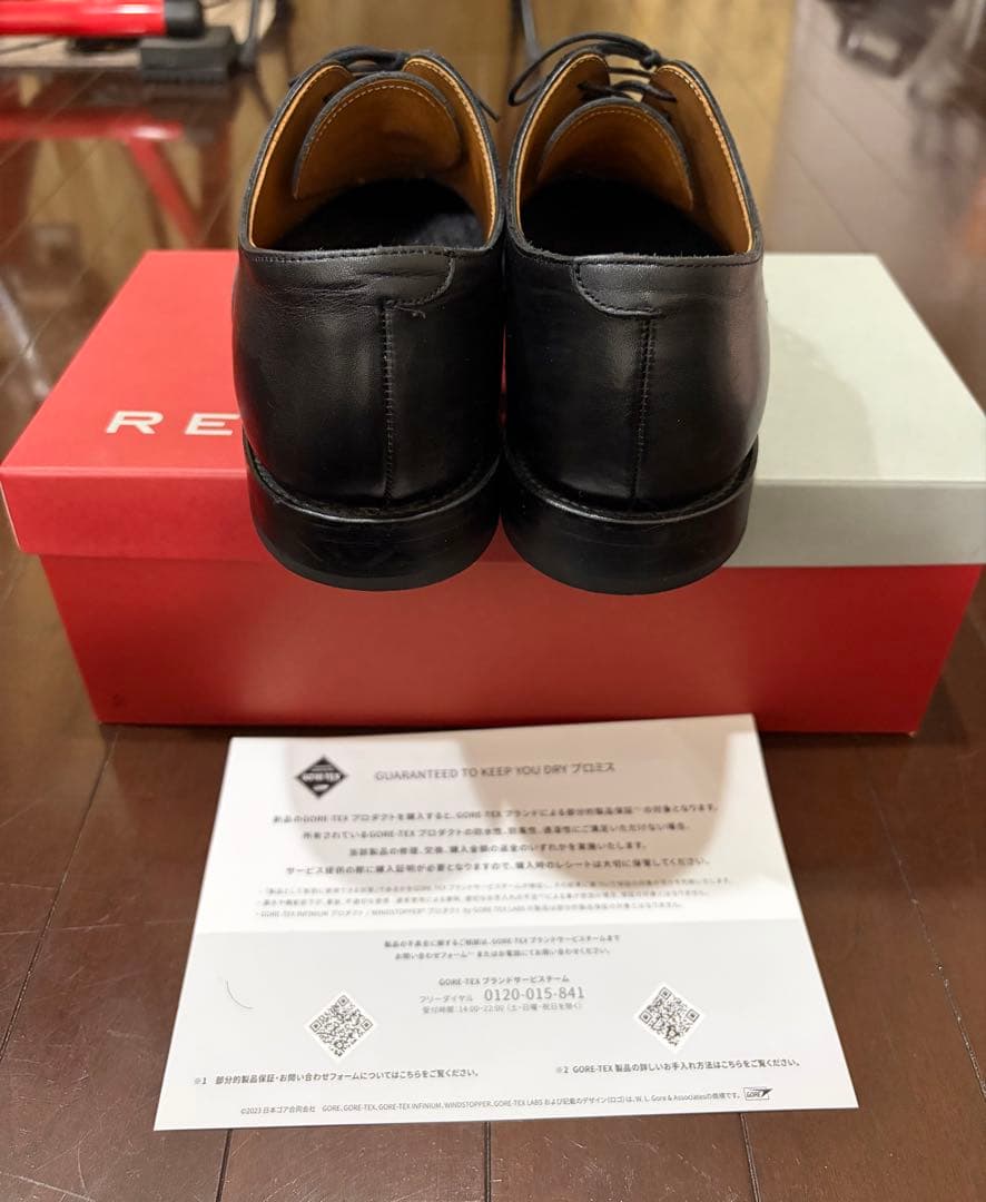 リーガル ビジネスシューズ ストレートチップ 黒 GORE-TEX 25.5cm