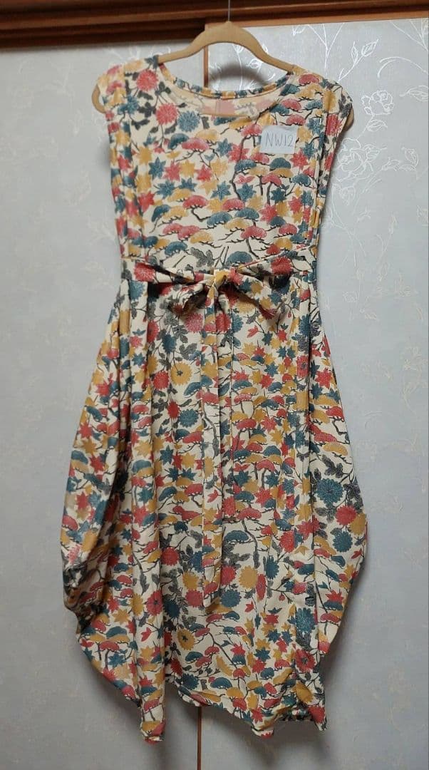 NW12着物リメイクワンピース着丈113センチ身幅52センチ正絹