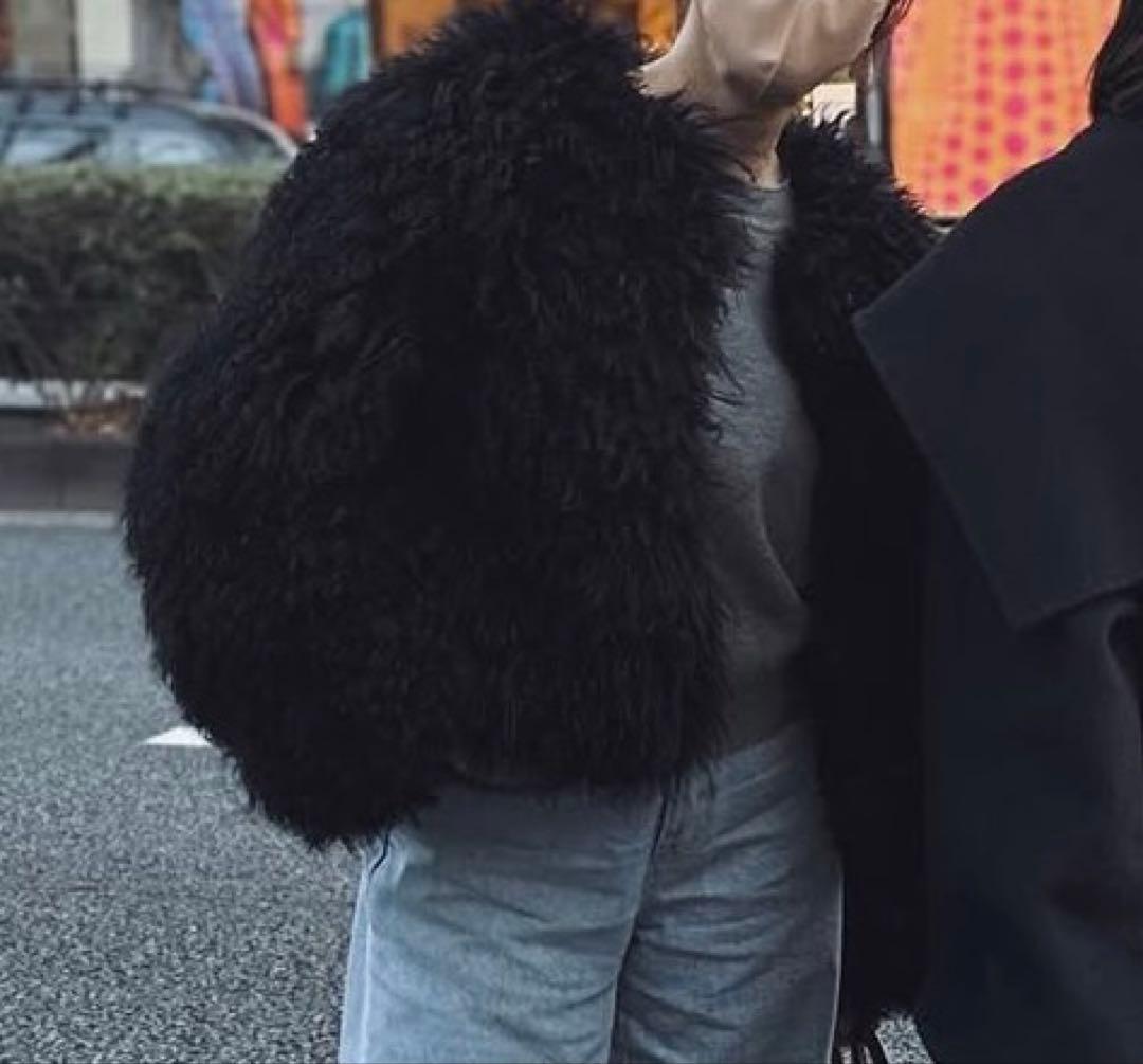 BEAMS セレクト　黒 ファーコート