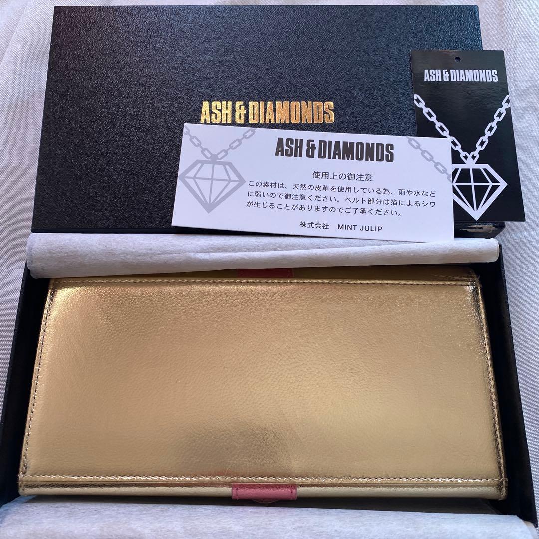 激レア☆ ASH&DIAMONDS 長財布　ロングウォレット　ゴールド