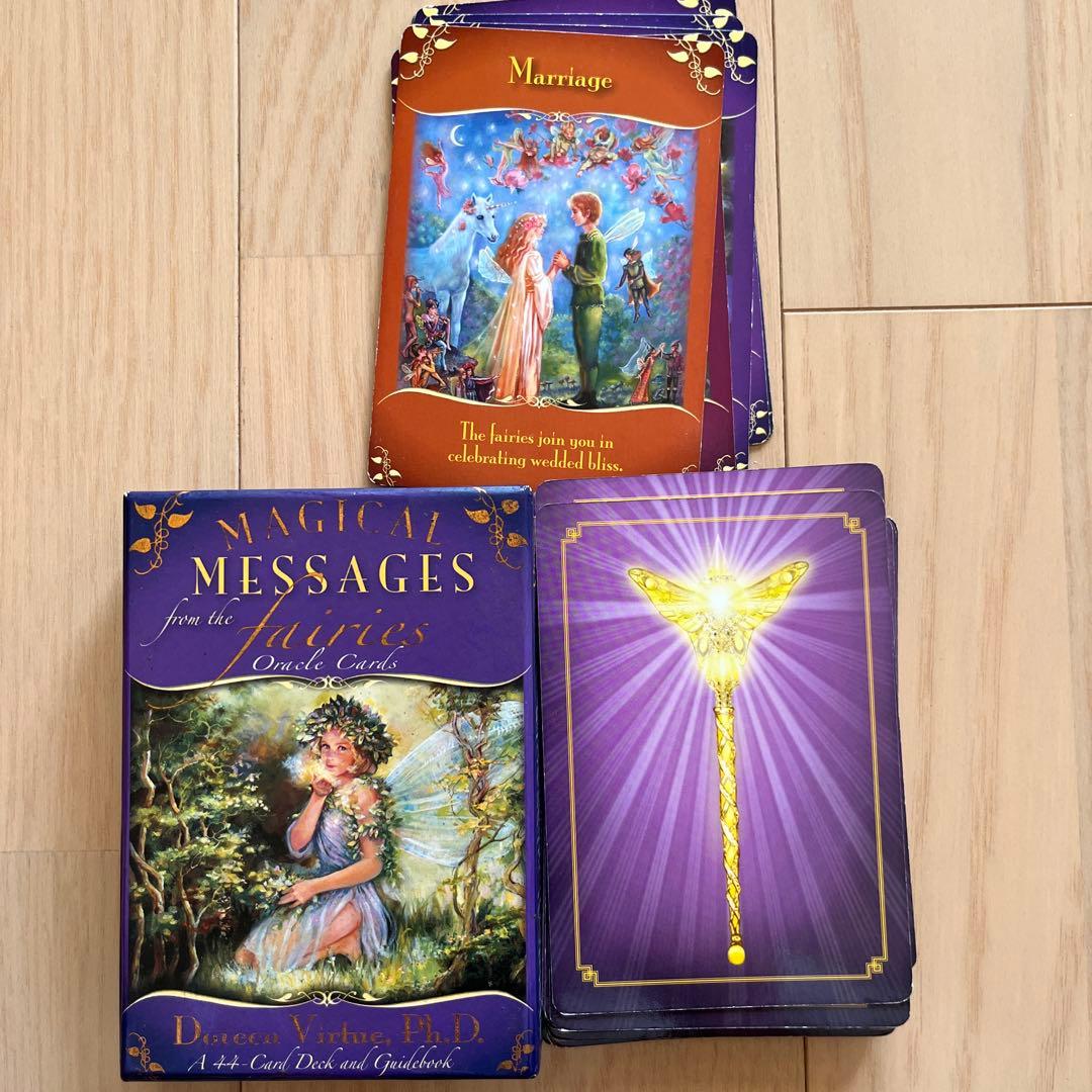 美品開運【金縁マジカルフェアリーメッセージオラクルカード】