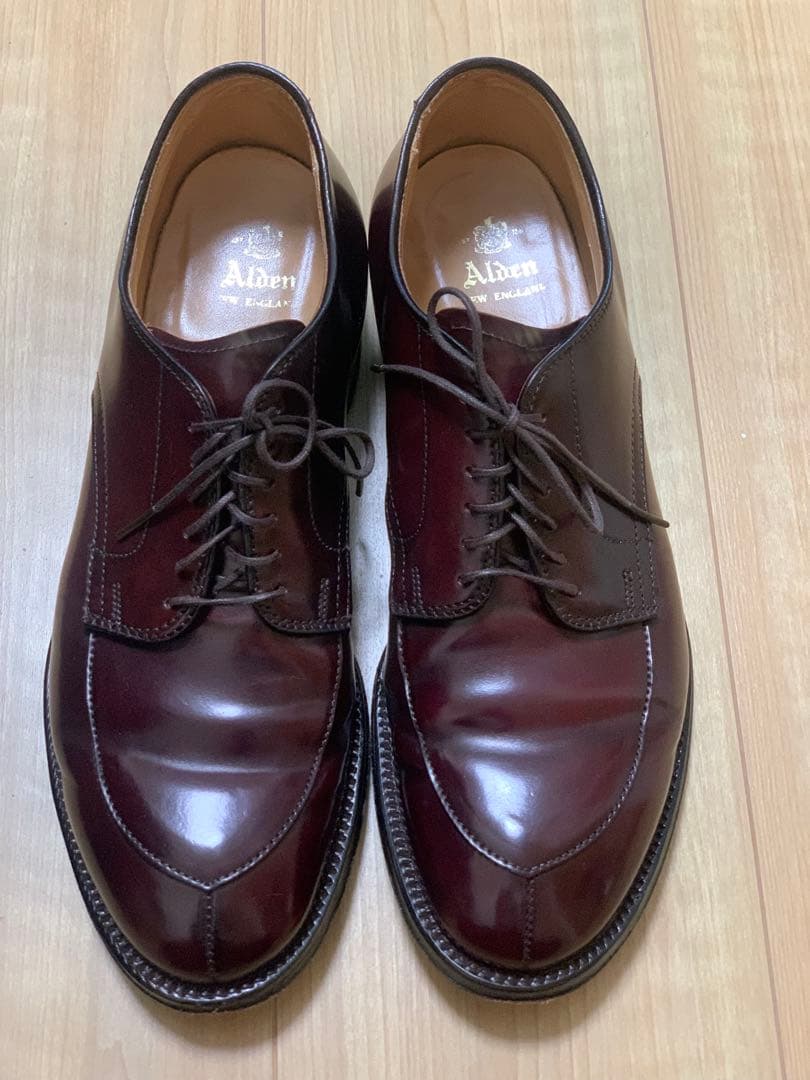 最終価格‼️美品‼️ ALDEN 54321 Vチップ　コードバン バーガンディー