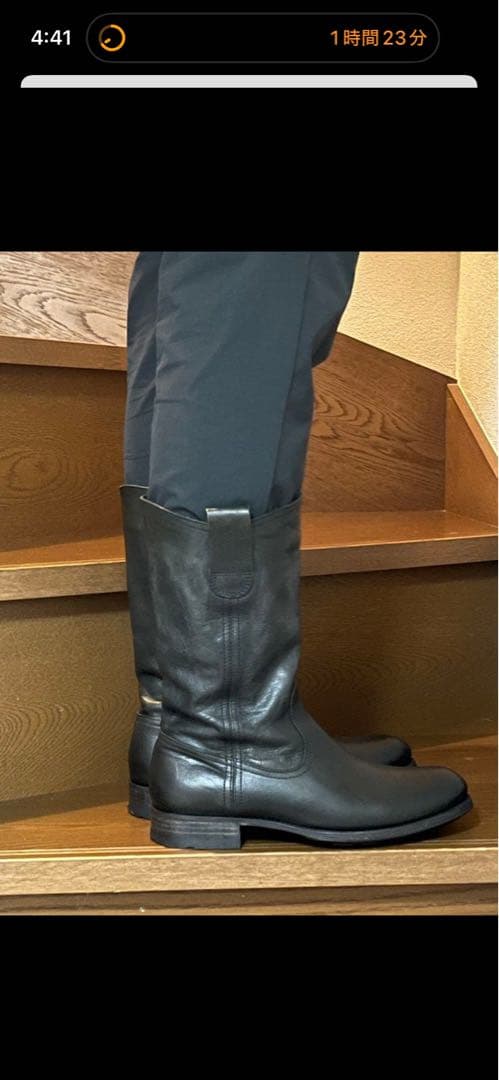 n.d.c. made by hand 本革ブーツ 39 黒　箱、袋付き