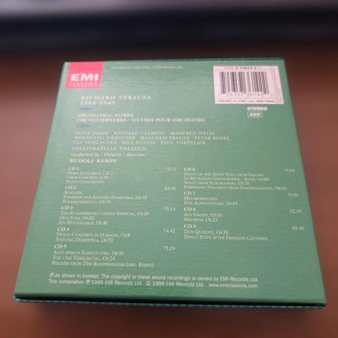 ルドルフ・ケンペ指揮ドレスデンシュターツカペレ　R・シュトラウス 管弦楽集