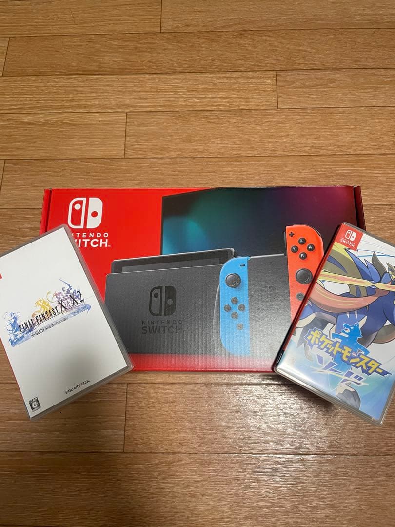 【美品・付属完備】Switch 本体 + ポケモン ソード + FF10セット