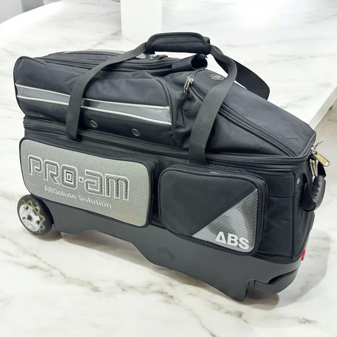 ABS PRO-am ボウリング バッグ キャリー 3個用 2Way ブラック