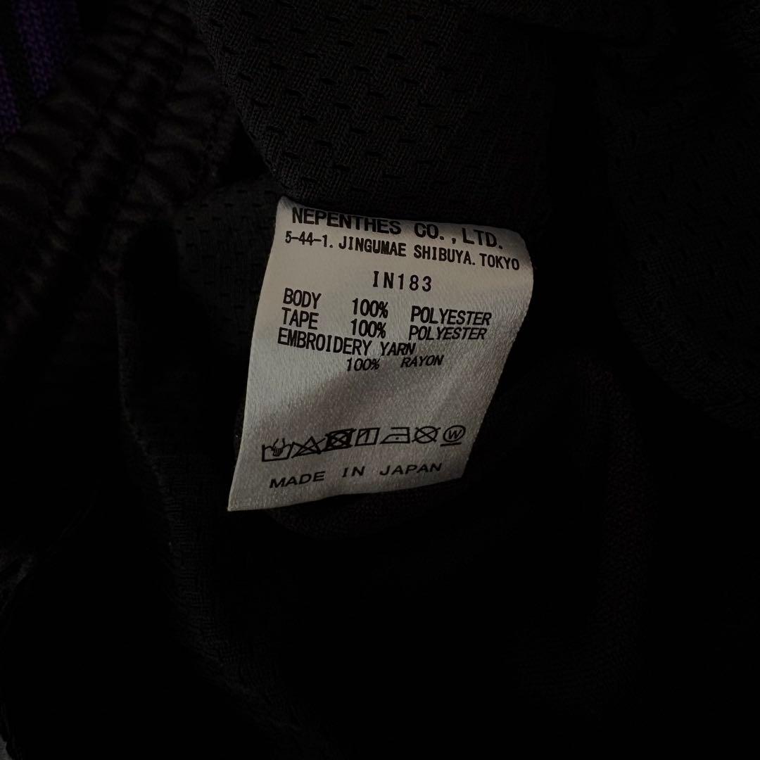 Needles ニードルズ　トラックパンツ ブラック×パープル ストレート