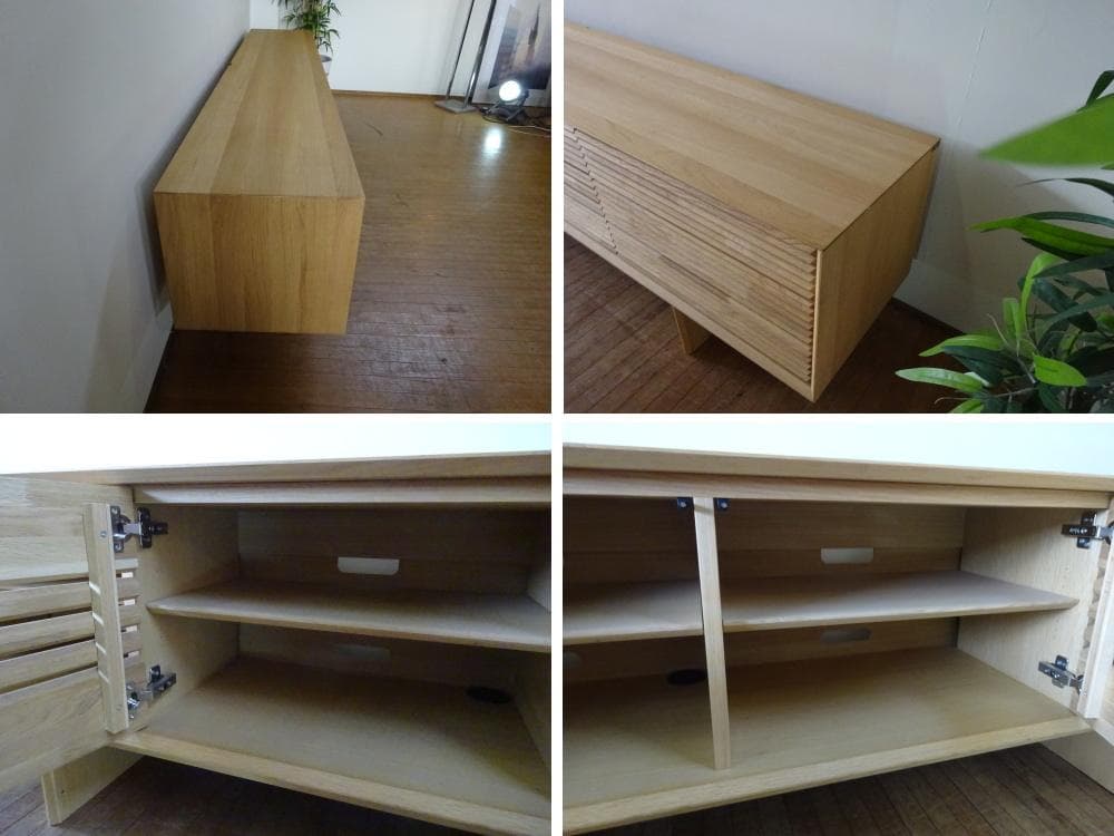 カリモク　ソリッドシリーズ　TVボード　QT80　オーク無垢材　超美品