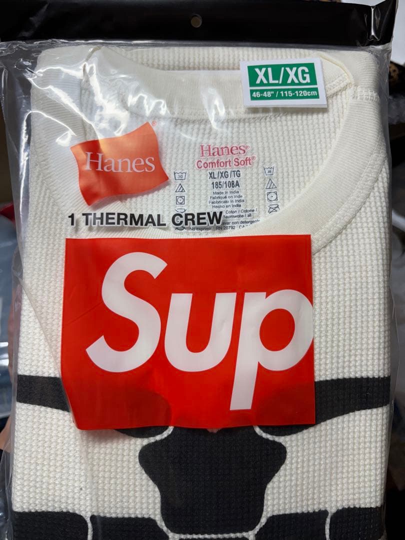 Supreme Hanes Bones Thermal Crew シュプリーム