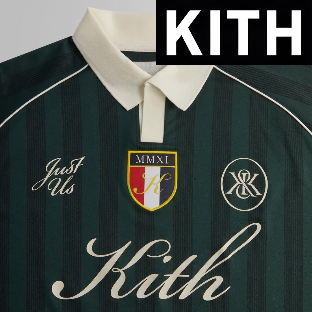 新品KITH　上品グリーンオーバーサイズサッカーシャツ　シーズン限定カラー　希少
