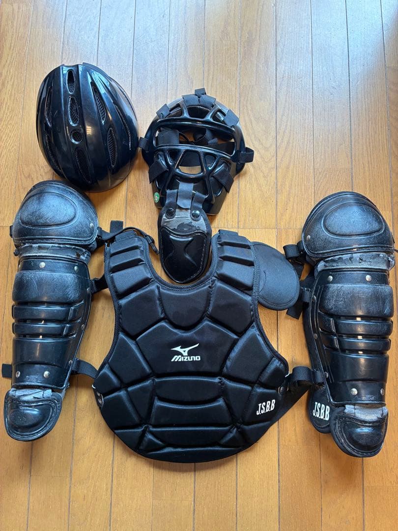 Mizuno 少年野球軟式　キャッチャー防具セット　ブラック