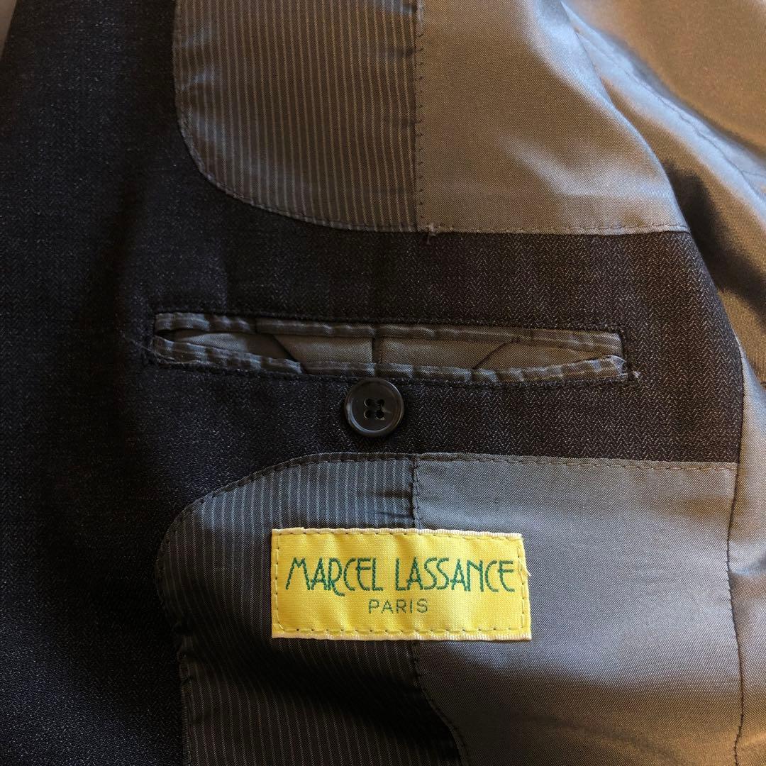 MARCEL LASSANCEマルセルラサンスヘリンボーンスーツグレー52