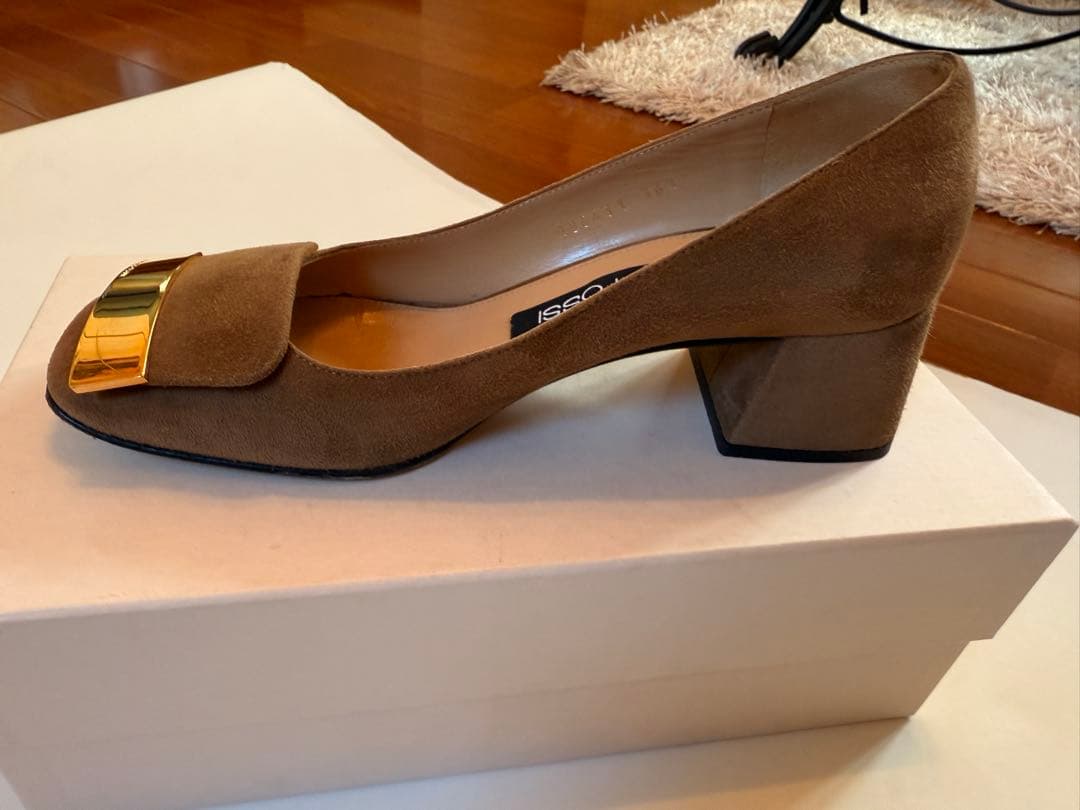 【セルジオロッシ】フラットシューズ スエード ベージュ　36.5