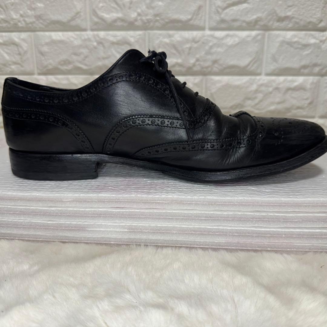 PRADA プラダ　革靴　ビジネスシューズ ウイングチップ 黒 26.5