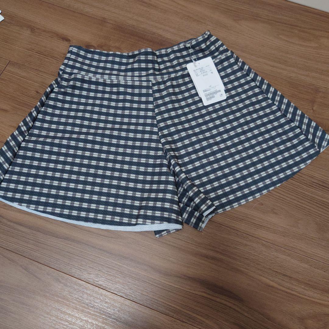 チェック柄　ビキニ　スカートセット FREEサイズ　グリーンレーベル