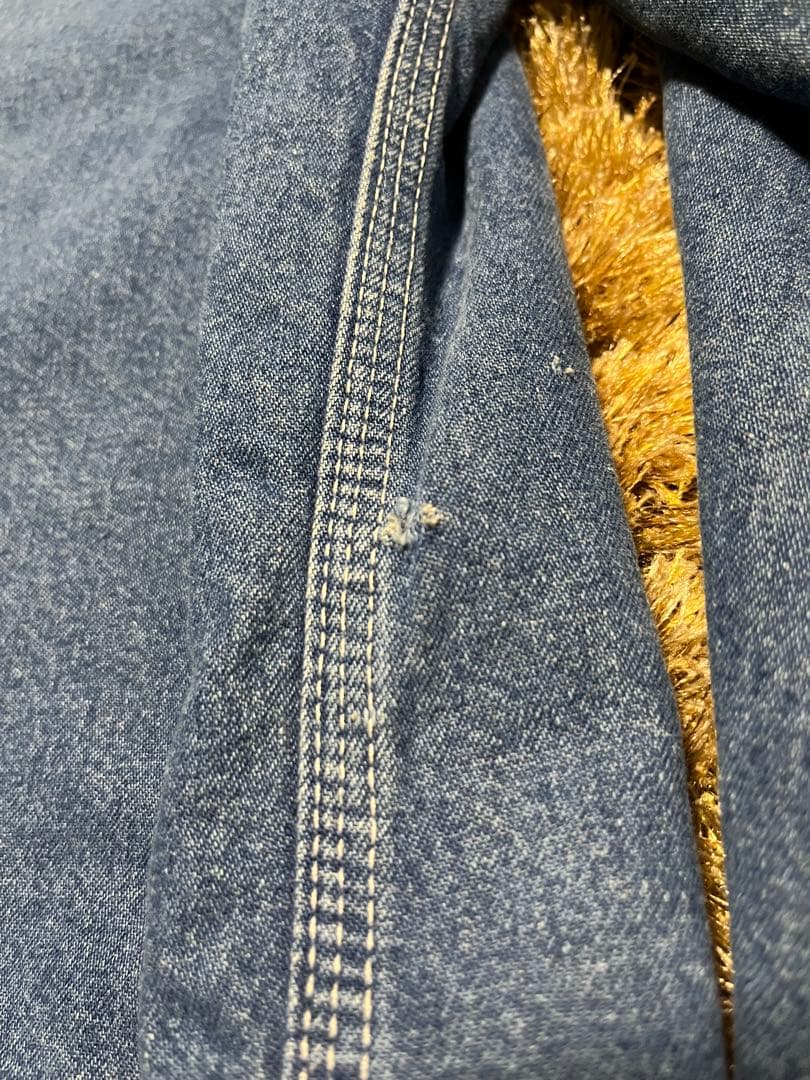 60s USA製 Sears デニムカバーオール 襟コーデュロイ ブランケット付