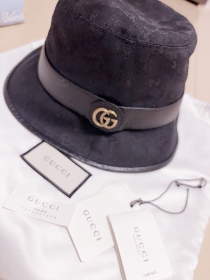 GUCCI ブラック バケットハット 早い者勝ち