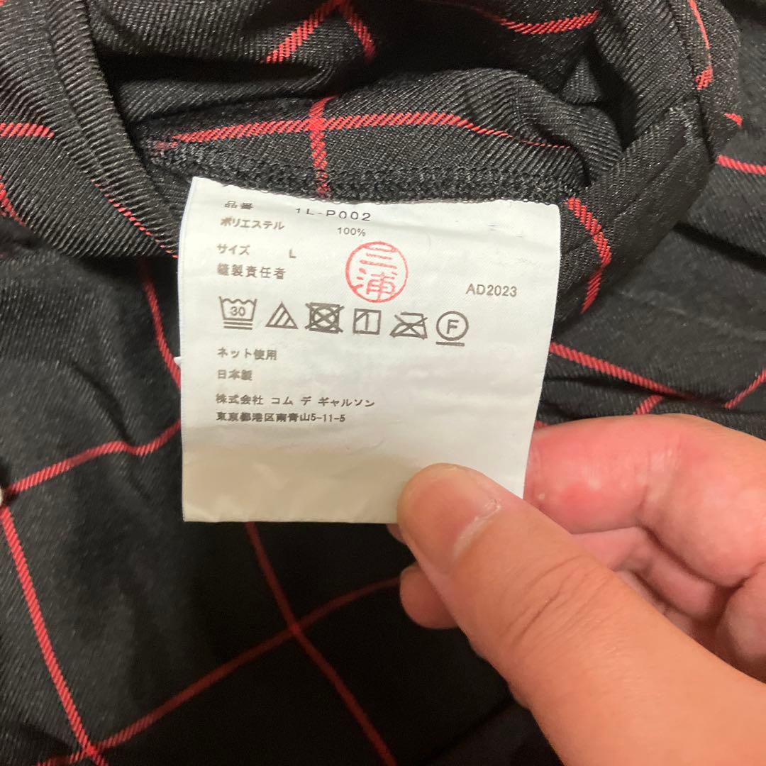 完売商品ブラックコムデギャルソン格子柄バルーンパンツ