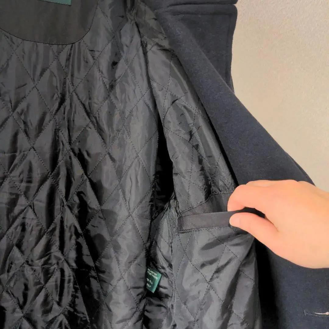 ラルフローレン メルトン ハーフコート サイズ42L ネイビー US古着