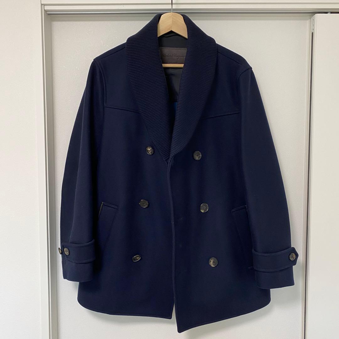 サルヴァトーレフェラガモ ウールジャケット 紺 48