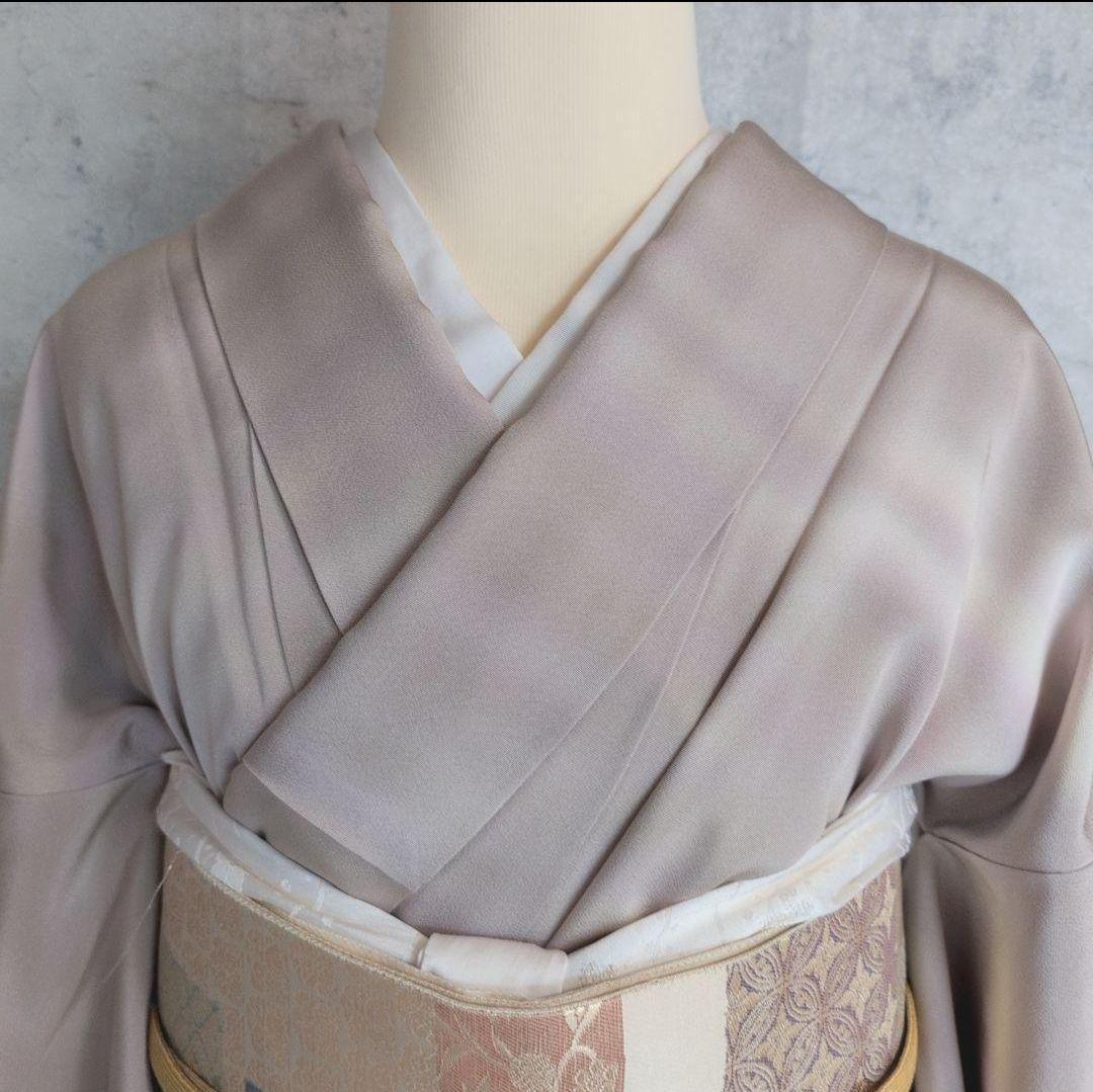 訪問着　フルセット　付け下げ　着物　正絹　まだら模様　落款　淡い　F5r