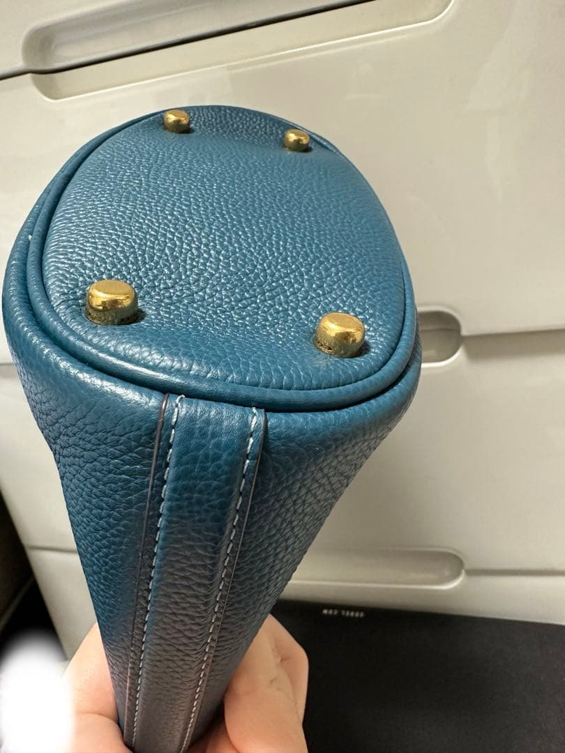 coach ウィロウ19 ソフト バケット バッグ　ブラス/マリン