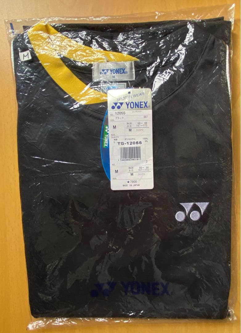 YONEX ヨネックスゲームシャツ 黒×黄 サイズM 【レア】