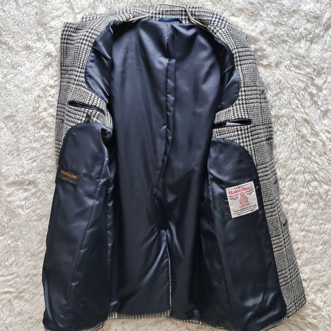 ハリスツイード × オックスフォードクラシックウールコート グレンチェック